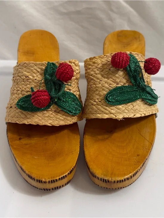 Italian Handmade Vintage Platform Sandals from 1950-60’s - Picture 2 of 8